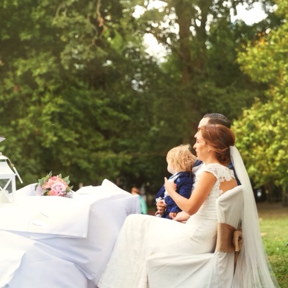Anne und Mirko bei ihrer Hochzeit