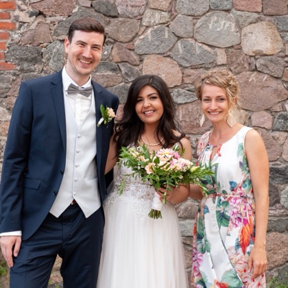 Mariam und Daniel bei ihrer Hochzeit