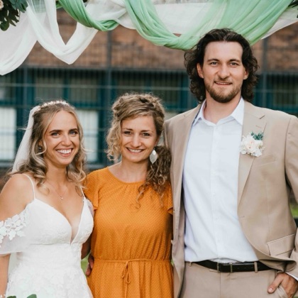 Paula und Norman bei ihrer Hochzeit
